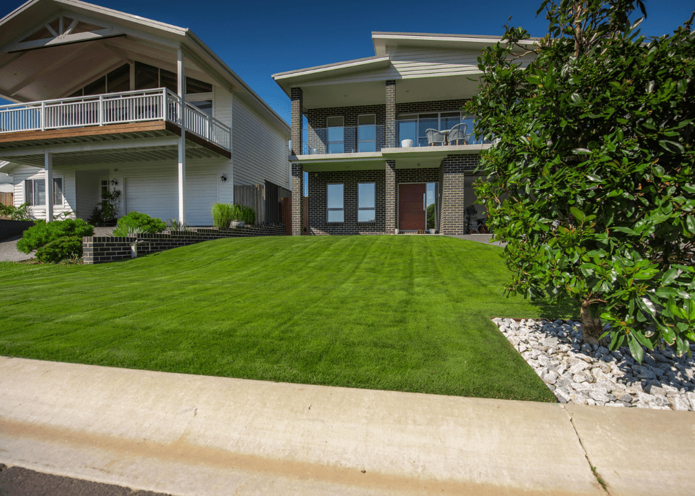 install instant turf on slopes